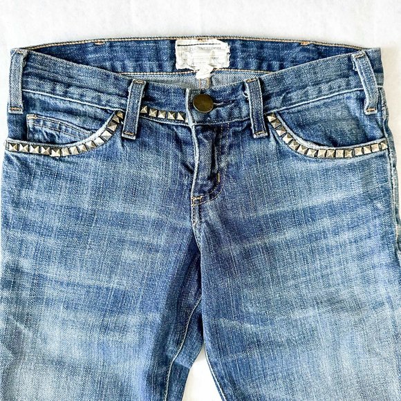 *Current Elliot* THE SKINNY BRASS STUD WASH JEANS* Sz 23 - Picture 7 of 9